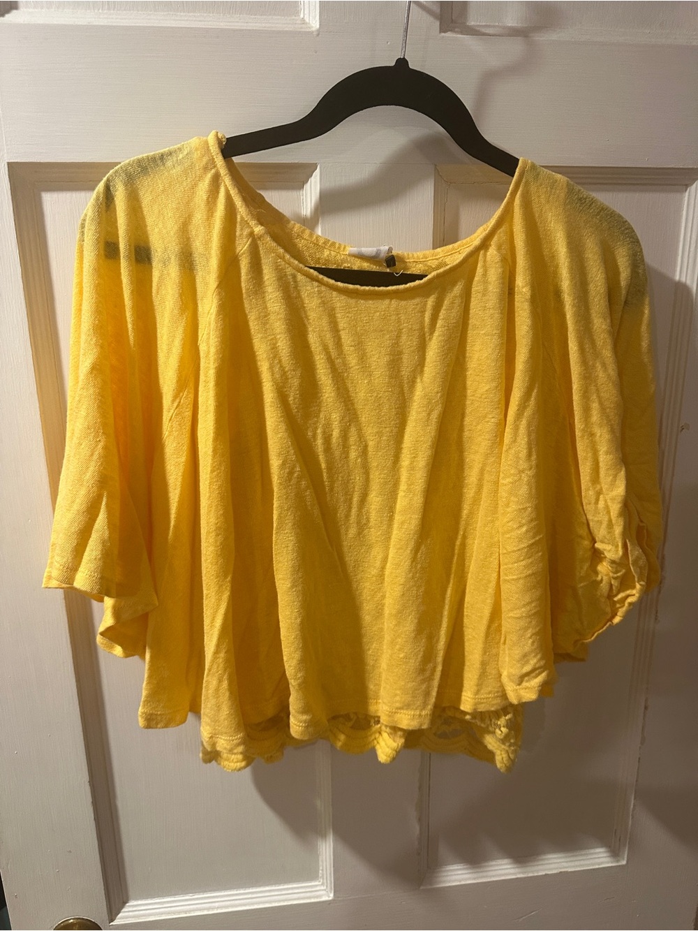 Yellow Women's Lightweight Scoop Neck Top (small)